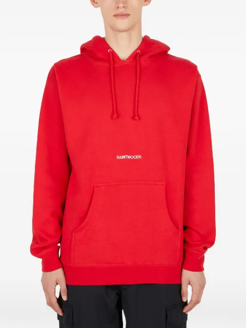 Saintwoods kangaroo-pocket hoodie Red SW01521