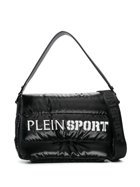 Plein Sport logo-print tote bag Black AABAWBA1742SXV005N