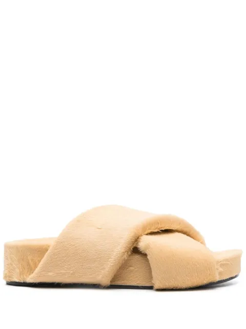 Jil Sander crossover-strap detail sandals Neutrals J15WP0043P2217