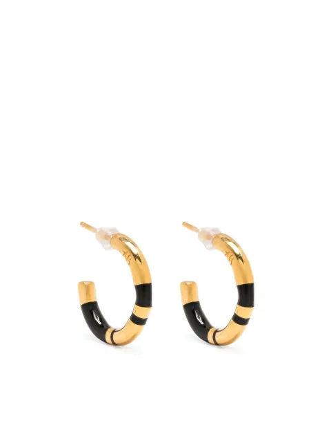 Aurelie Bidermann Positano hoop earrings Black POSBO01C2MG