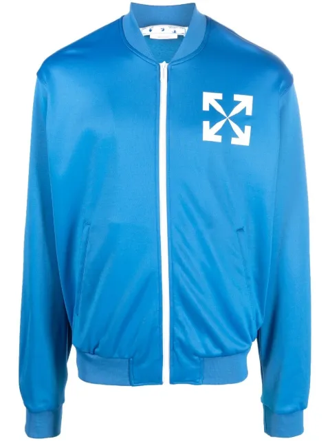 Off-White Arrows-print track jacket Blue OMBD037F22FAB0024501
