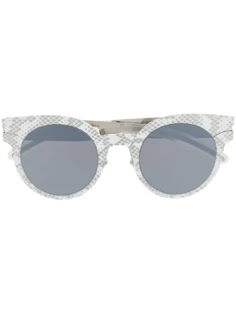 Mykita python-print wayfarer sunglasses Silver MMTRANSFER001241
