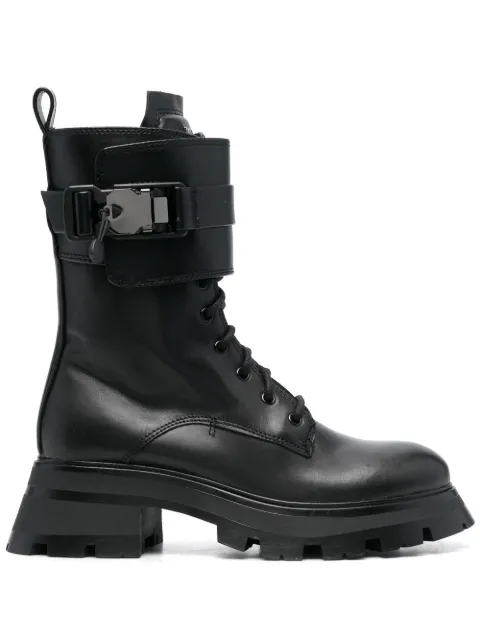 DKNY 55mm Sava buckle-detail combat boots Black K3240927