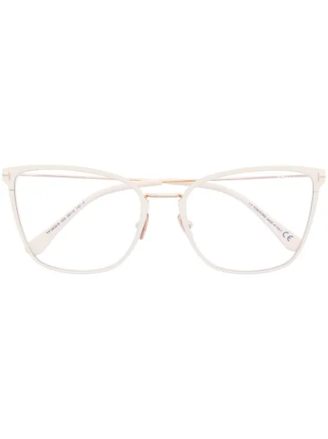 TOM FORD Eyewear cat-eye frame glasses Neutrals FT5839B