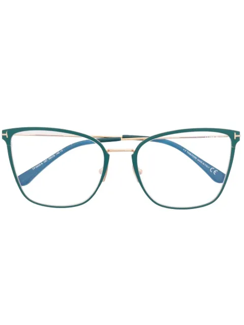 TOM FORD Eyewear cat-eye frame glasses Green FT5839B