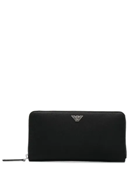 Emporio Armani logo-plaque detail wallet Black Y4R169Y138E