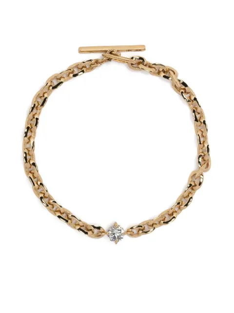Lizzie Mandler Fine Jewelry 18kt yellow gold XS Knife Edge diamond bracelet Gold B942WDRDY