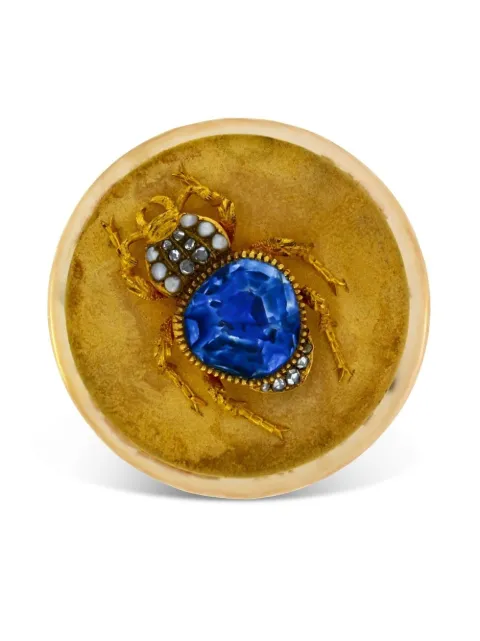 Pragnell Vintage 18kt yellow gold Antique Victorian sapphire beetle brooch Gold 1452416