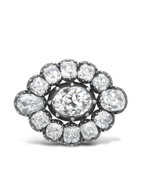 Pragnell Vintage Late Georgian pre-owned diamond brooch Silver 1451409