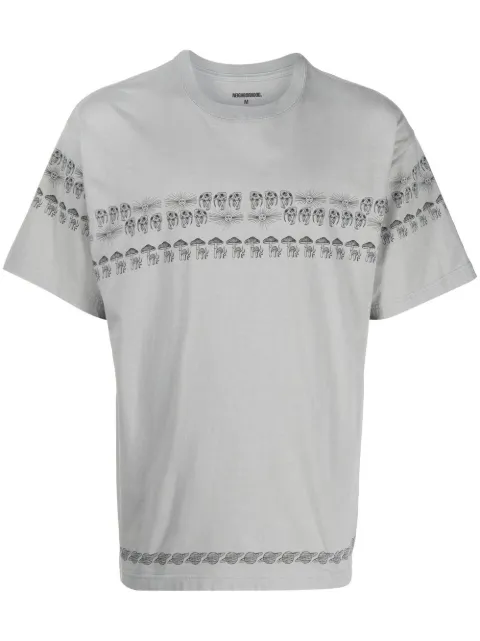 Neighborhood mushroom-print detail T-shirt Grey 221PCDWNCSM01