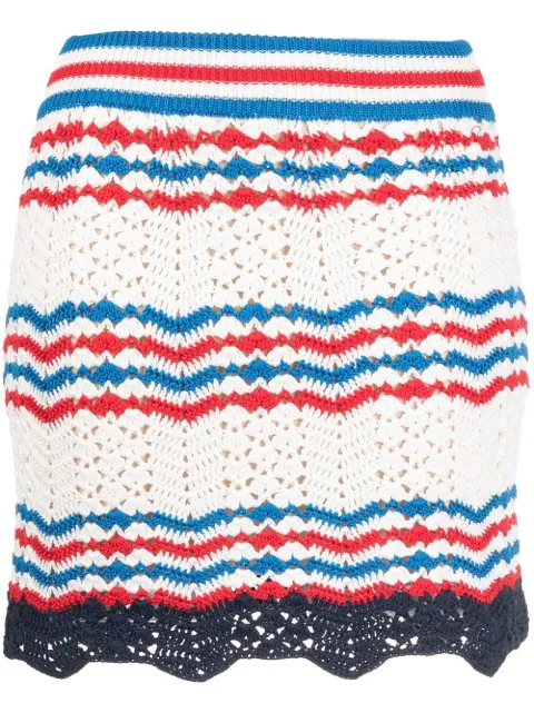 Casablanca crochet mini skirt White WF22KW22001