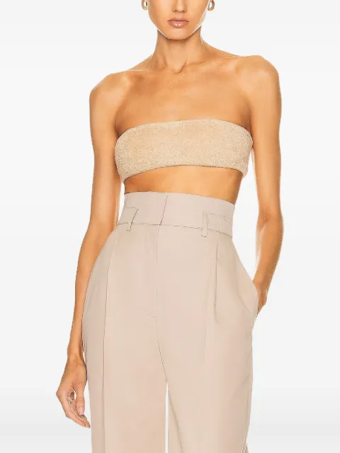 LaQuan Smith bandeau top Neutrals LSS22T016