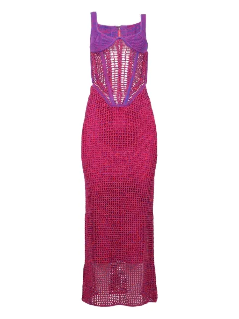 Dion Lee corset-effect dress Pink A7645F22