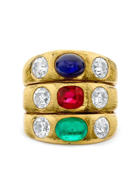 Pragnell Vintage 1970 18kt yellow gold gemstone dress ring Gold 266195