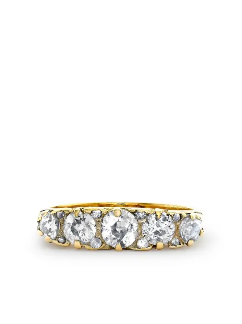 Pragnell Vintage 18kt yellow gold Victorian inspired diamond five stone ring Gold 153168