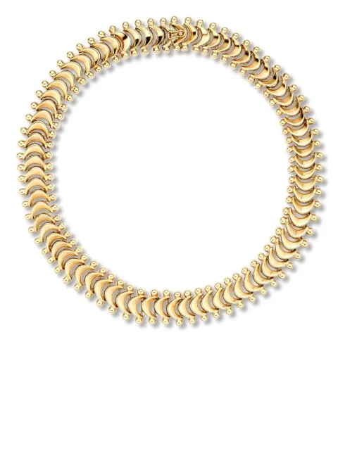 Pragnell Vintage 1980s 18kt yellow gold Crescent Moon Fancy Link Collar necklace Gold 1053057
