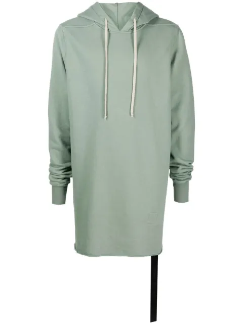 Rick Owens DRKSHDW long-sleeve rib-trimmed hoodie Green DU02B4285F