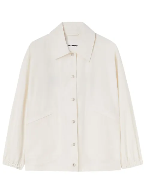 Jil Sander logo-print shirt jacket White J04AM0001J45063