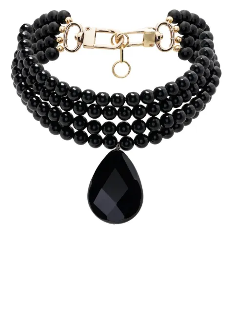 Atu Body Couture x Shir Fine Jewellery beaded necklace Black AT23082