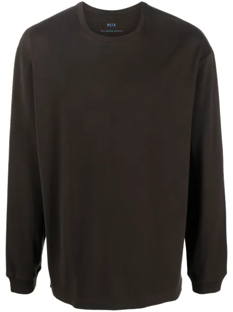 Meta Campania Collective crew-neck long-sleeve sweatshirt Brown LEL003COJE003