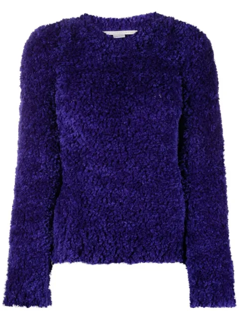 Stella McCartney textured cropped jumper Purple 6K02423S2354