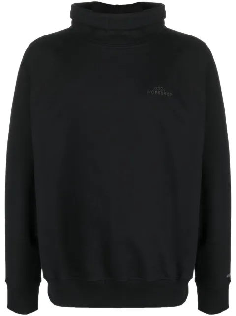 032c roll-neck logo-print sweatshirt Black 10213487