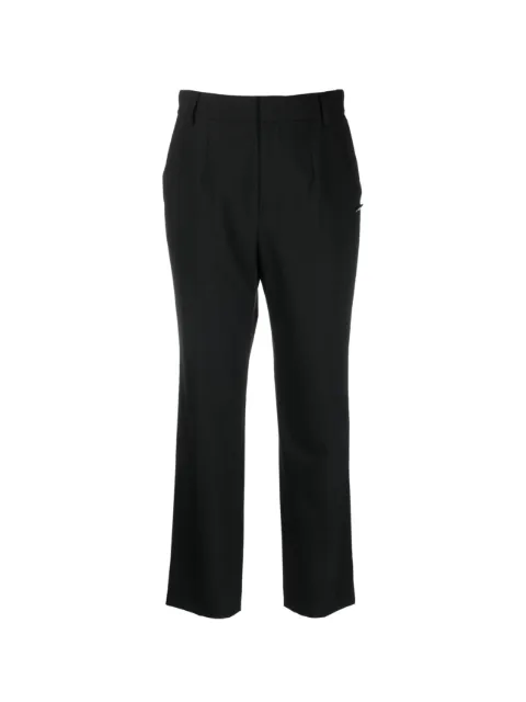 Krizia cropped wool-silk blend tailored trousers Black J1CX31835100