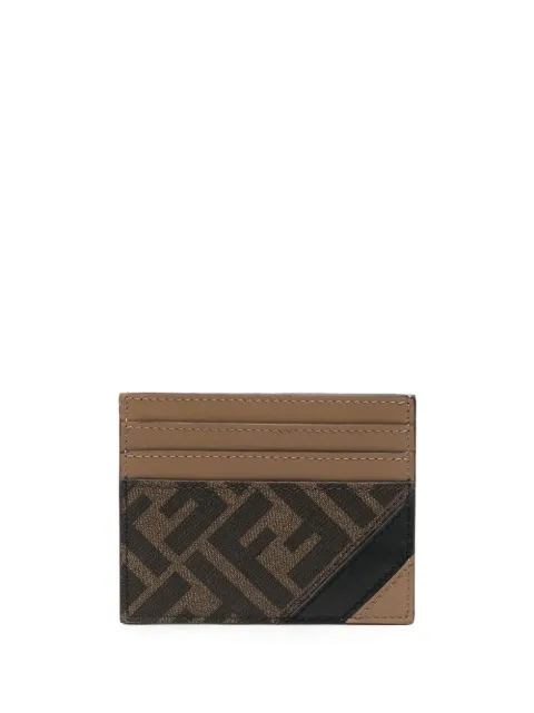 FENDI logo-print cardholder Brown 7M0164AJF8