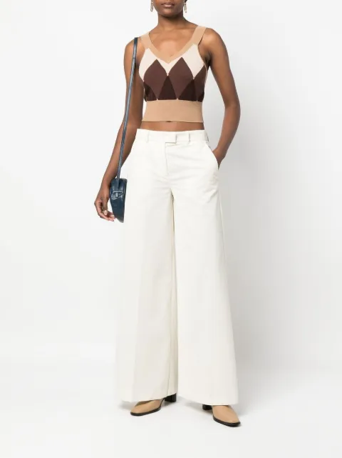 Ballantyne cotton wide-leg trousers Neutrals VLT146UCTFF