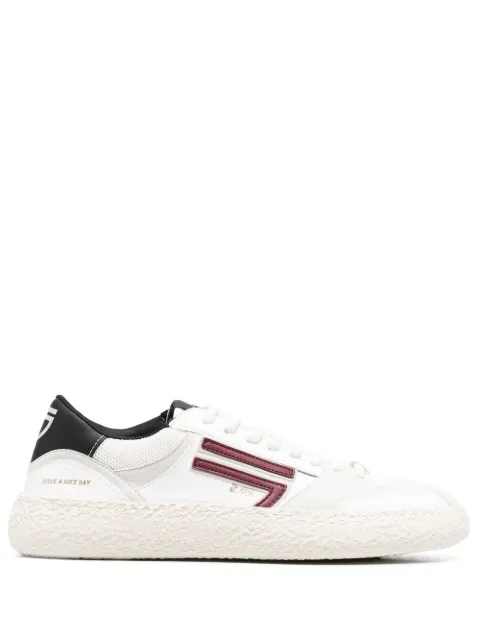 Puraai logo-patch panelled sneakers White PAPAVERO