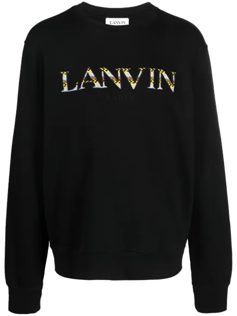 Lanvin embroidered-logo sweatshirt Black RMSS0001J209H22