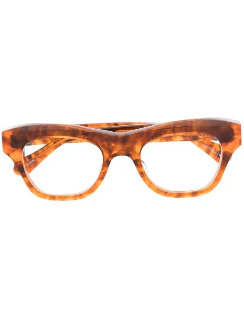 Matsuda wayfarer-frame optical glasses Brown M1027