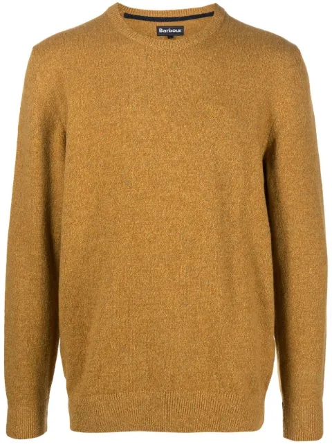 Barbour fine-knit ribbed-trim jumper Yellow MKN0844OR33