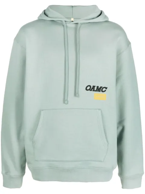 OAMC logo-print hoodie Green 22A28OAJ20COT00778