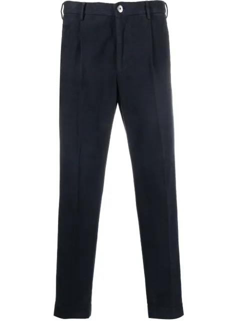 Incotex tapered-leg cotton trousers Blue ZR541W20064