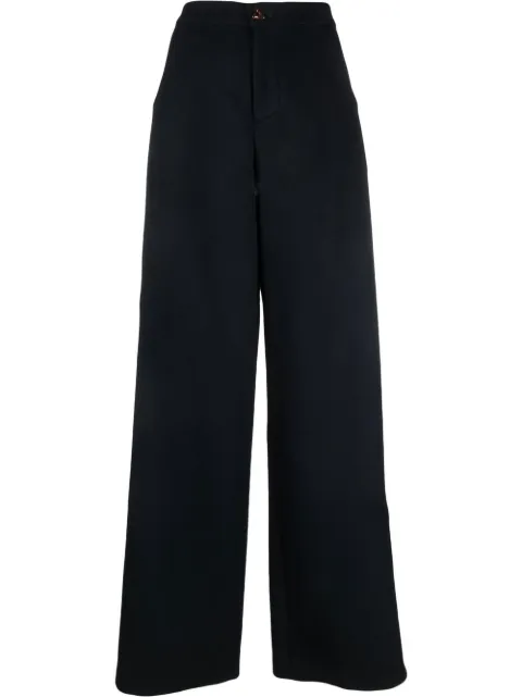AERON wide-leg wool trousers Blue PA214413413
