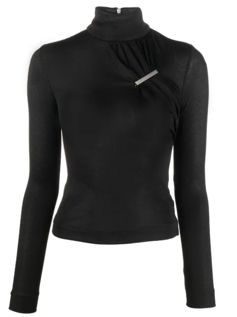 1017 ALYX 9SM gathered clip-design top Black AAWSH0162FA01