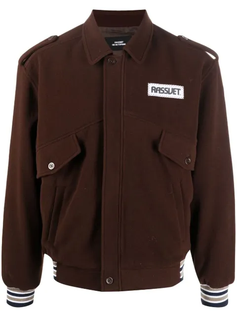 RASSVET logo patch jacket Brown PACC11J005
