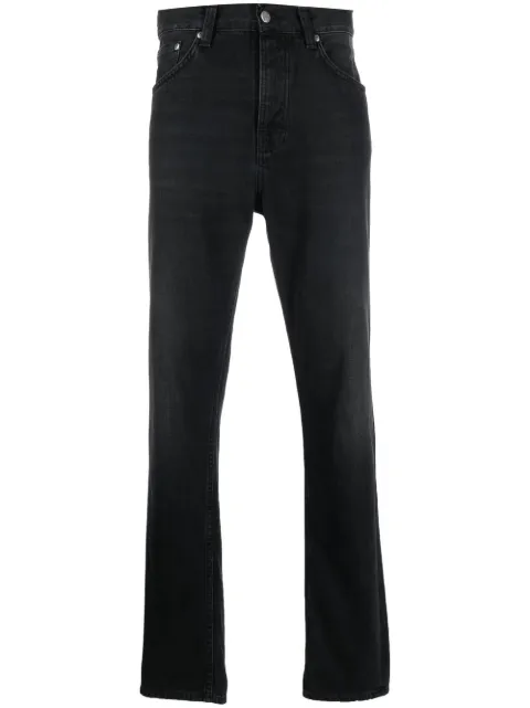 Nudie Jeans mid-rise straight-leg jeans Black 113542