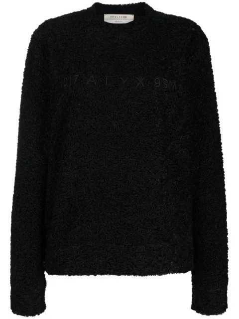 1017 ALYX 9SM crew-neck brushed sweatshirt Black AAUSW0161FA01FW22