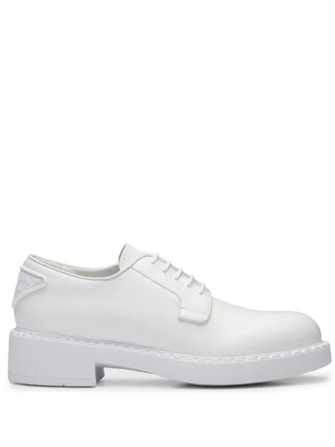 Prada round-toe lace-up shoes White 1E877MFB050055