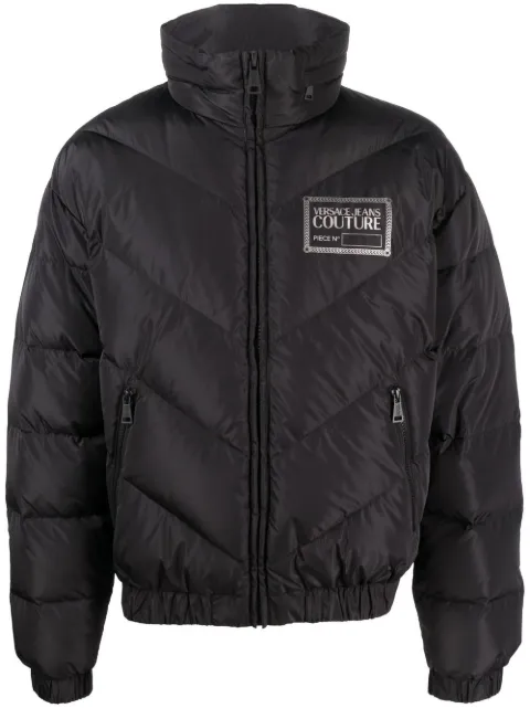 Versace Jeans Couture chest logo-print padded jacket Black 73GAU4D4CQ01D