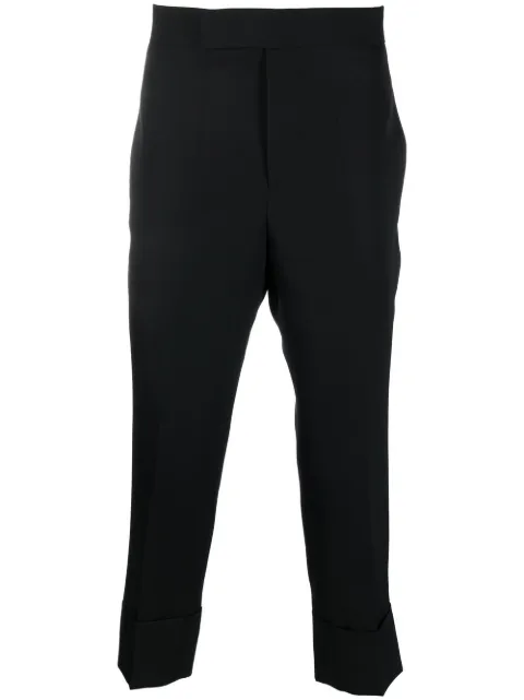 SAPIO cropped wool trousers Black N7GABARDINE092