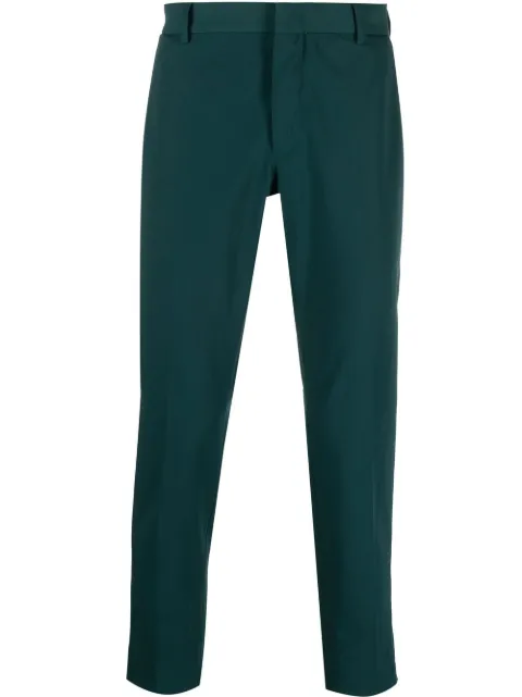 PT Torino contrasting-cuff straight-leg trousers Green COASEPZE0KLTIT19091