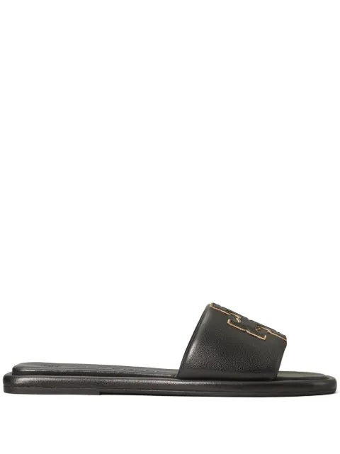 Tory Burch double T Sport slides Black 799850