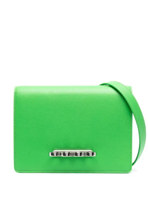 Alexander McQueen Four Ring leather shoulder bag Green 708262DYTVT