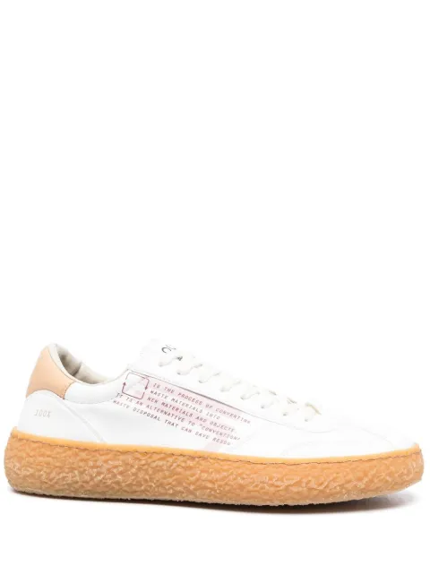 Puraai slogan-print low-top sneakers White 101BASIC