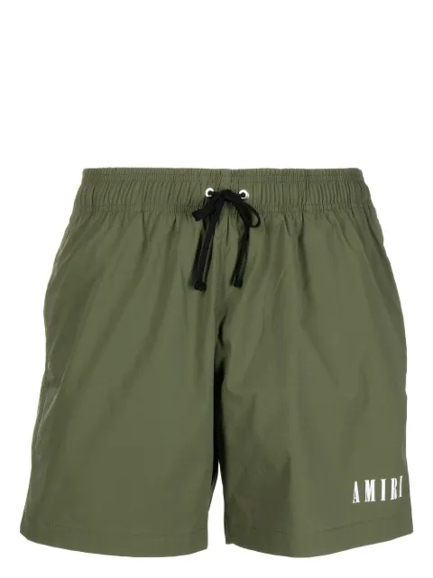 AMIRI logo-print swim shorts Green PF22MSB001