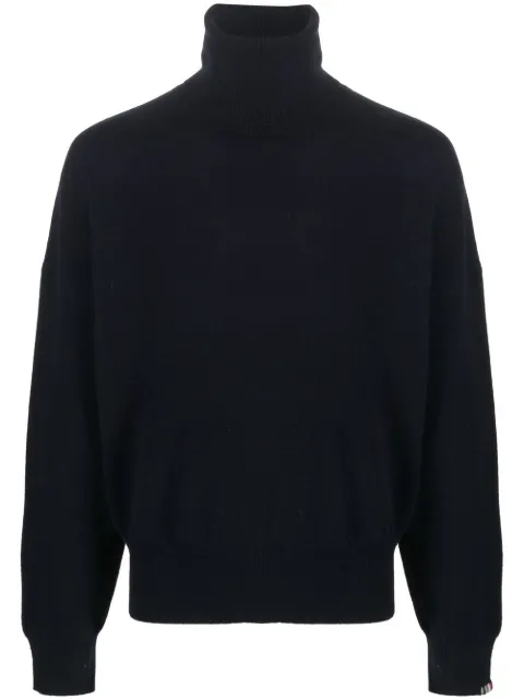 extreme cashmere roll neck knitted jumper Blue 20400101FE01