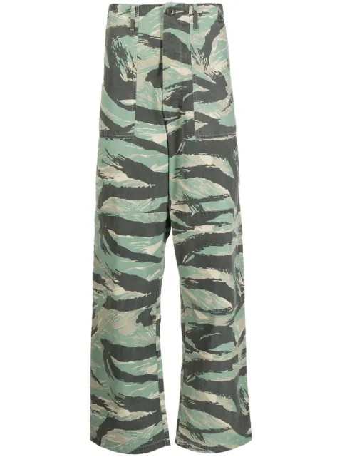 Maharishi camouflage-print straight-leg trousers Green 4052